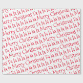 Vrolijk kerstfeest a La La La La La | Vakantische  Cadeaupapier (Vlak)