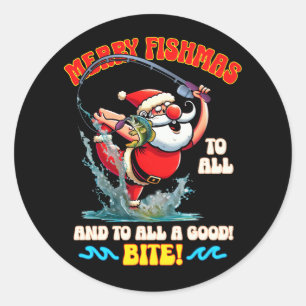 Vrolijk kerstfeest aan alle goede beet Vrolijk ker Ronde Sticker