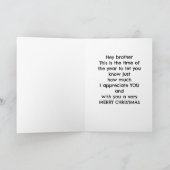 **VROLIJK KERSTFEEST** AAN MIJN BROER** KAART (Binnen)