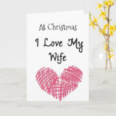 **VROLIJK KERSTFEEST** AAN MIJN VROUW MET "LIEFDE" KAART (Gele Bloem)