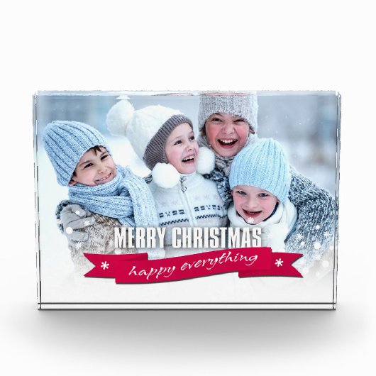 Vrolijk kerstfeest. Aangepast fotocadeau-blok Fotoblokken (Voorkant)