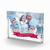 Vrolijk kerstfeest. Aangepast fotocadeau-blok Fotoblokken (Rechts)