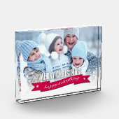 Vrolijk kerstfeest. Aangepast fotocadeau-blok Fotoblokken (Links)