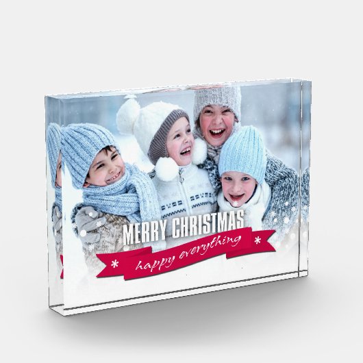 Vrolijk kerstfeest. Aangepast fotocadeau-blok Fotoblokken (Links)