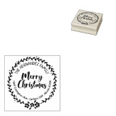 Vrolijk kerstfeest, aangepaste familie retour adre rubberstempel (Gestempeld)