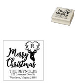 Vrolijk kerstfeest, aangepaste familie retour adre rubberstempel (Gestempeld)