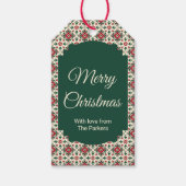 vrolijk kerstfeest | Aangepaste Familienaam Gift L Cadeaulabel (Voorkant)