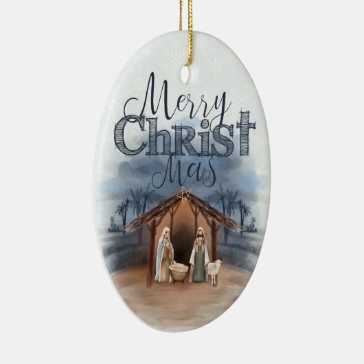 Vrolijk kerstfeest — Aangepaste foto / jaar Keramisch Ornament (Rechts)