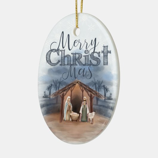 Vrolijk kerstfeest — Aangepaste foto / jaar Keramisch Ornament (Links)