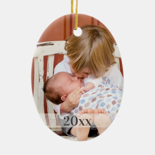 Vrolijk kerstfeest — Aangepaste foto / jaar Keramisch Ornament (Achterkant)