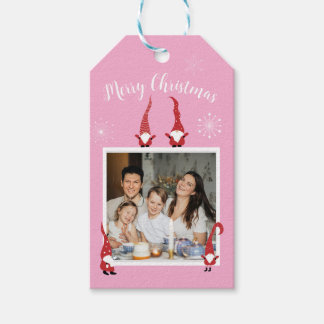 Vrolijk kerstfeest aangepaste foto met grappige ka cadeaulabel