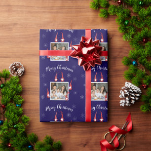 Vrolijk kerstfeest aangepaste foto met grappige ka cadeaupapier