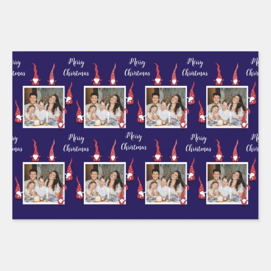 Vrolijk kerstfeest aangepaste foto met grappige ka inpakpapier vel (Voorkant 2)