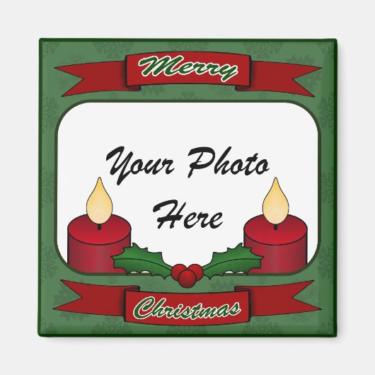 vrolijk kerstfeest! Aangepaste fotomagneet Magneet (Voorkant)