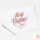 vrolijk kerstfeest! Aangepaste grote ronde Sticker (Envelop)