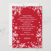 vrolijk kerstfeest. Aangepaste kerst platte fotoka Feestdagenkaart (Achterkant)