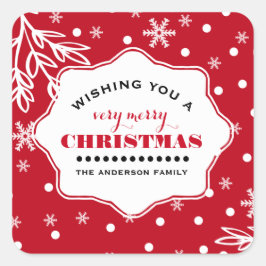 Vrolijk kerstfeest. Aangepaste kerst Vierkante Sticker