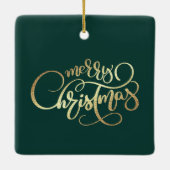 Vrolijk kerstfeest. Aangepaste kerstfoto Keramisch Ornament (Achterkant)