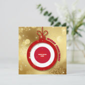 Vrolijk kerstfeest. Aangepaste Logo bedrijfs Kaart (Staand voorkant)