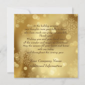 Vrolijk kerstfeest. Aangepaste Logo bedrijfs Kaart (Achterkant)