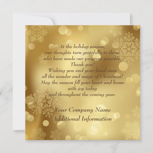 Vrolijk kerstfeest. Aangepaste Logo bedrijfs Kaart (Achterkant)