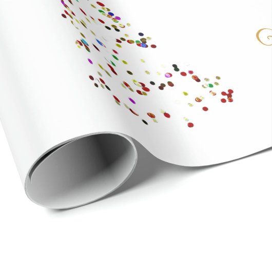 Vrolijk Kerstfeest Aangepaste Naam Elegant Geperso Cadeaupapier (Rol Hoek)