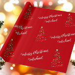 Vrolijk Kerstfeest Aangepaste Naam Elegant Geperso Cadeaupapier<br><div class="desc">Pas de tekst aan en creëer eenvoudig uw gepersonaliseerde kerstinpakpapier. Klik op ONTWERP BEWERKEN om de achtergrondkleur of tekstkleur te wijzigen. U kunt dit ONTWERP OVERDRAGEN op andere Zazzle-producten en aanpassen aan de meeste Zazzle-items. Standaard Studio-design zijn gemaakt in hoge-resolutieafbeeldingen voor een professionele afdruk. Bedankt voor het kiezen van onze...</div>