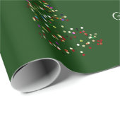 Vrolijk Kerstfeest Aangepaste Naam Elegant Geperso Cadeaupapier (Rol Hoek)