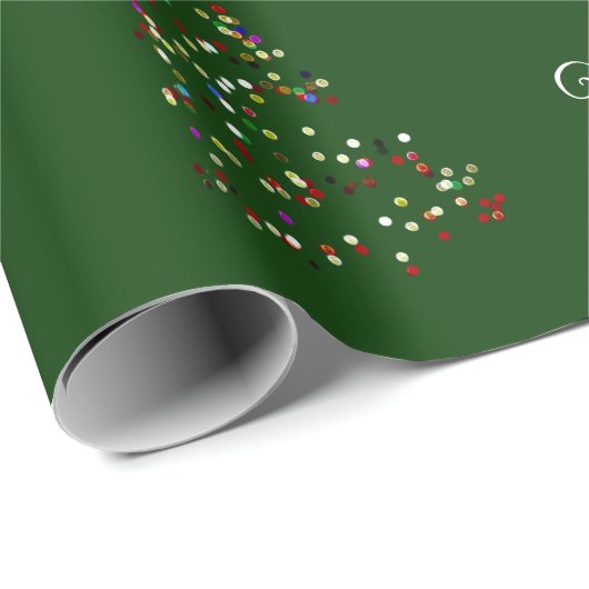 Vrolijk Kerstfeest Aangepaste Naam Elegant Geperso Cadeaupapier (Rol Hoek)