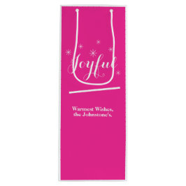 Vrolijk kerstfeest Aangepaste naam Modern Chic Sti Wijn Cadeautas