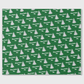 Vrolijk Kerstfeest Aangepaste Naam Schattige Perso Cadeaupapier (Vlak)