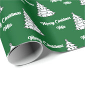 Vrolijk Kerstfeest Aangepaste Naam Schattige Perso Cadeaupapier (Rol Hoek)