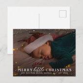Vrolijk kerstfeest | Aangepaste vakantiefoto Uitnodiging Briefkaart (Voorkant / Achterkant)