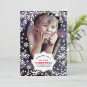 Vrolijk kerstfeest. Aangepaste Vaste fotokaarten v Feestdagenkaart (Staand voorkant)