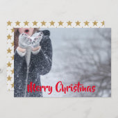 Vrolijk kerstfeest  aankondiging (Voorkant / Achterkant)