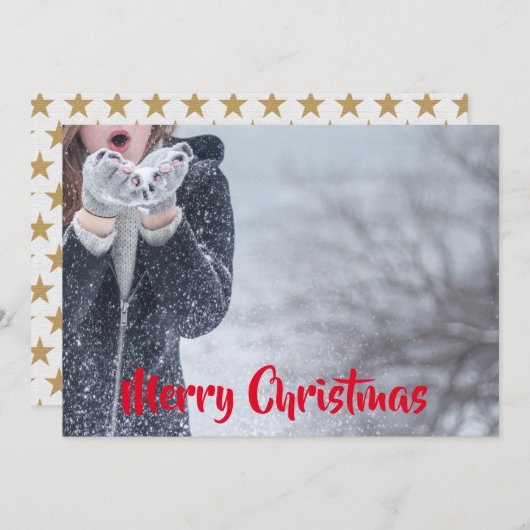 Vrolijk kerstfeest aankondiging (Voorkant / Achterkant)