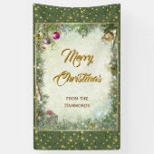 Vrolijk kerstfeest (aanpasbaar) spandoek (Verticaal)