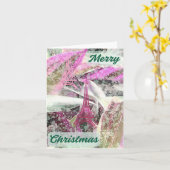 Vrolijk kerstfeest Abstracte nostalgische vakantie Kaart (Gele Bloem)