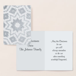 Vrolijk kerstfeest, Abstracte ster Folie Kaarten