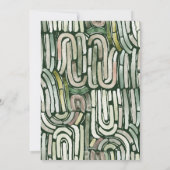 Vrolijk kerstfeest Abstracte Waterverf Lijst Feestdagenkaart (Achterkant)