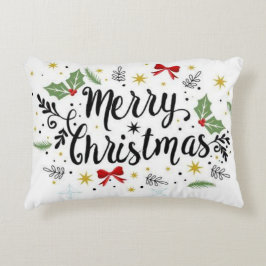 Vrolijk kerstfeest accent kussen