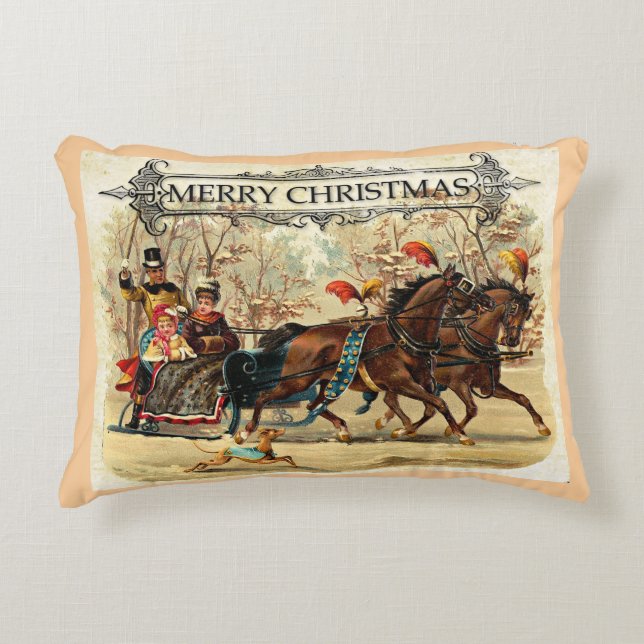 Vrolijk kerstfeest accent kussen (Voorkant)