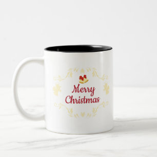 Vrolijk Kerstfeest Achtergrond Koffie Mok Mok
