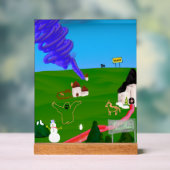 Vrolijk kerstfeest! acryl bord (Neutraal)