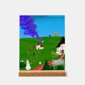 Vrolijk kerstfeest! acryl bord (Voorkant)