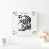 "Vrolijk kerstfeest" acrylwandklok Vierkante Klok (Huis)