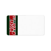 Vrolijk kerstfeest Adresetiketten Etiket (Voorkant)