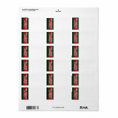 Vrolijk kerstfeest Adresetiketten Etiket (Full Sheet)