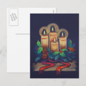 Vrolijk Kerstfeest - Advent Krans voor jou! Feestdagenkaart (Voorkant / Achterkant)