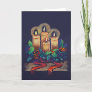 Vrolijk kerstfeest - Advent Wreath voor je! Feestdagen Kaart